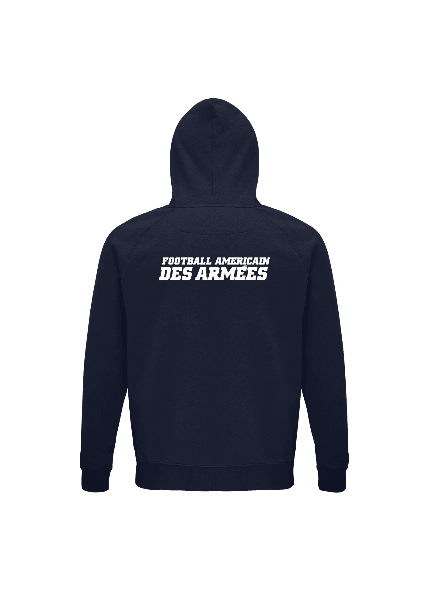 Sweat à capuche french marine Bio - FAA41-STELLARLOGOCENTRENAVYDOS